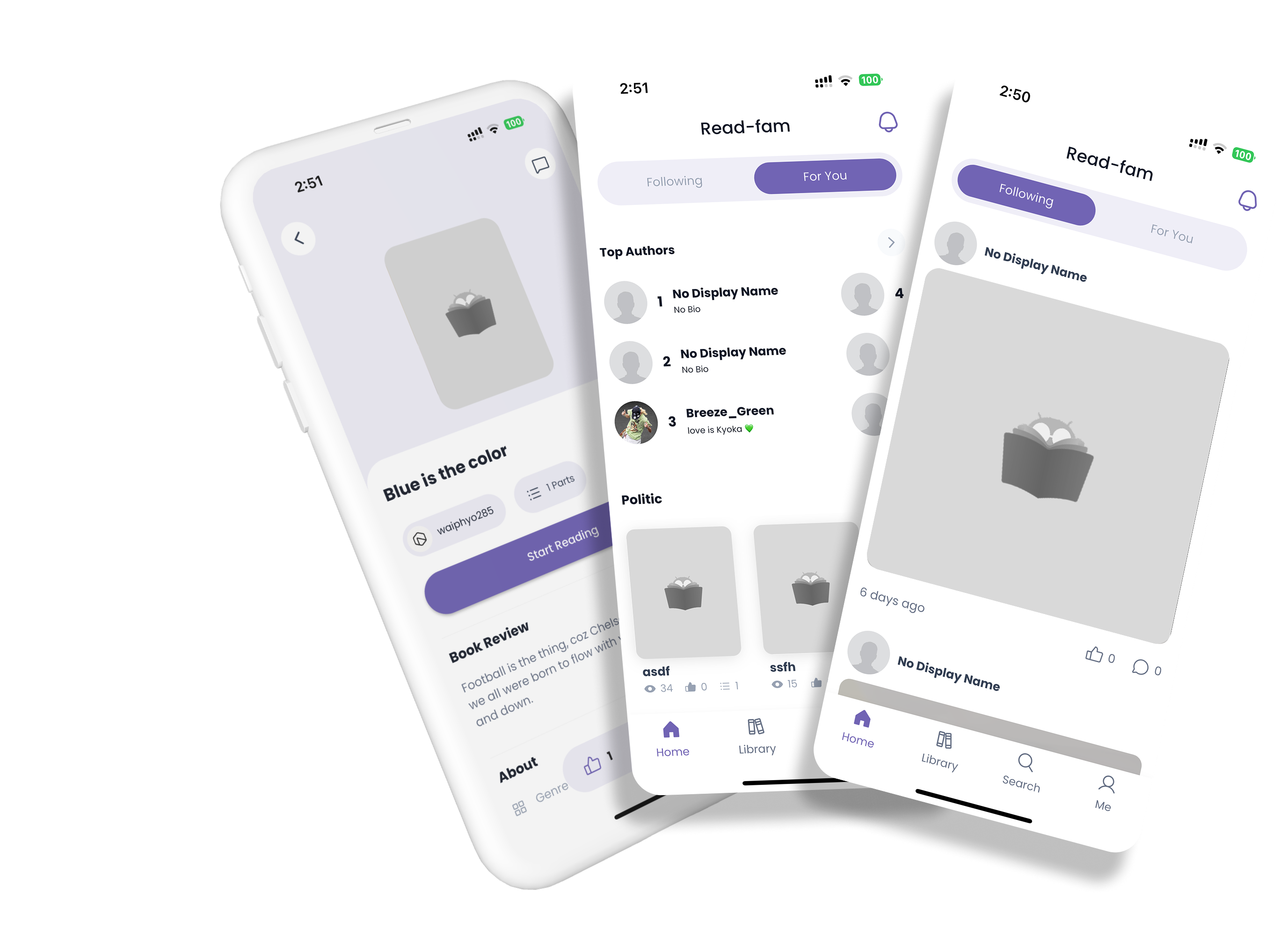 Read-fam App Mockup